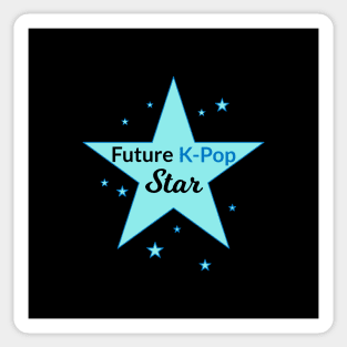 Future K-Pop Star in Blue from WhatTheKpop Sticker